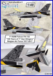 Syhart Decals 1/72 BELGIAN 350 SQUADRON 1957-1981 CF-100 & F-104 Starfighter